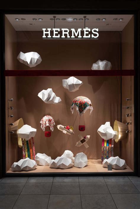 hermes storefront window display.